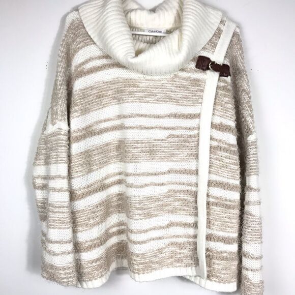 Calvin Klein Chunky Cowl Neck Warm Sweater - Picture 1 of 8